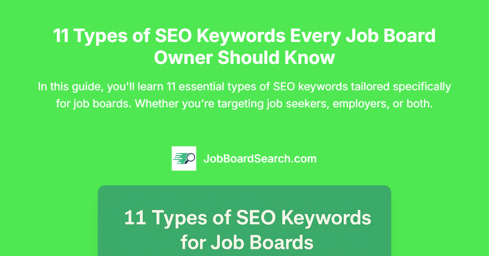 11 Types of SEO Keywords Every Job Board Owner Should Know