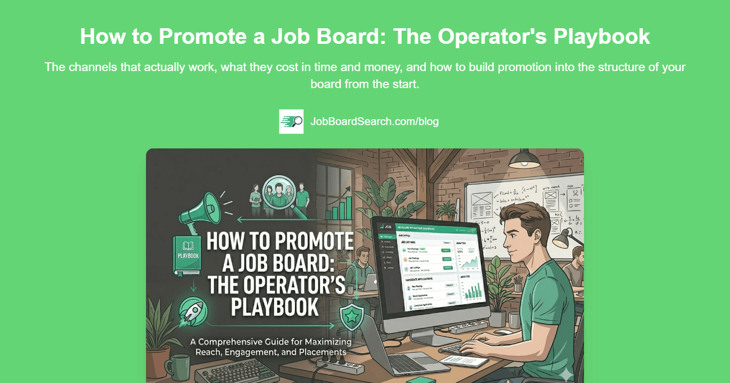 How to Promote a Job Board: The Operator's Playbook