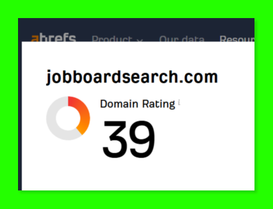 JobBoardSearch.com domain raiting (DR) 39