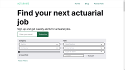Acturhire job board - Acturhire - Discover New and Exciting Actuarial Jobs