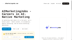 AiMarketingJobs job board - Careers in AI-Native Marketing