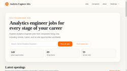 Analytics Engineer Jobs job board - Analytics engineering jobs from companies hiring now