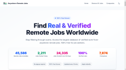 Anywhere Remote Jobs job board - Find Real & Verified
Remote Jobs Worldwide