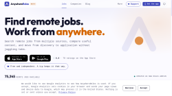 AnywhereRoles job board - Remote jobs from multiple job boards in one search