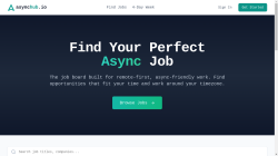 Async Hub job board - The job board built for remote-first, async-friendly work.