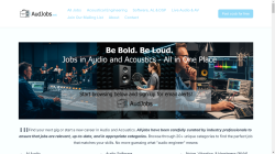 AudJobs job board - Audio and Acoustic Engineering Jobs in One Place