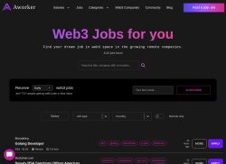 Aworker job board - Web3 jobs: Blockchain, Smart Contract, Crypto, and NFT jobs