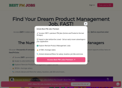 Best PM Jobs job board - Best PM Jobs - Access hidden product management roles at top tech companies before they go public.