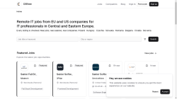 CEEhire job board - Remote IT jobs from EU and US companies for IT professionals in Central and Eastern Europe. Every listing is checked. Real jobs, real salaries, real companies. Poland · Hungary · Czechia · Slovakia · Romania · Bulgaria · Croatia · Slovenia