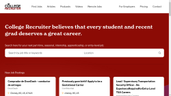 College Recruiter job search site job board - Part-time, seasonal, internship, entry-level, and other early career jobs