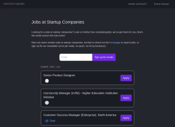 Coolstartupjobs job board - Jobs at Startup Companies