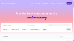 Creator Economy Jobs job board - #1 Job Board for Creator Economy Roles Creator Economy Jobs job board - #1 Job Board for Creator Economy Roles