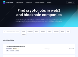 Cryptojobster job board - Crypto Jobs - Top Web3 Jobs - Cryptocurrency Jobs