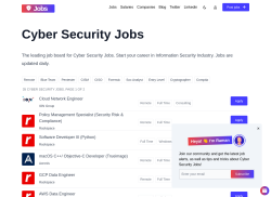Cyber Security Jobs job board - The leading job board for Cyber Security Jobs.