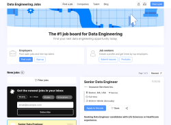 Data Engineering Jobs job board - The #1 job board for Data Engineering