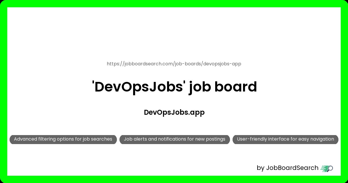 DevOpsJobs job board review: Roles, Key Features, job listings...