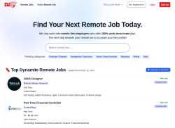 Dynamite Jobs  job board - We only work with employers who offer 100% remote work.