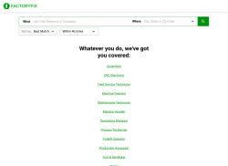 FactoryFix job board - FactoryFix, where the top companies find the best skilled professionals.