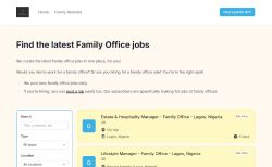 Family Office Jobs job board - Find the latest Family Office jobs
