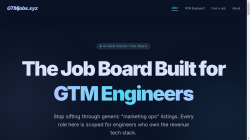 GTMJobs job board - The Job Board Built for GTM Engineers
