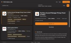 HVACIndustryJobs.com job board - HVAC sales and technician jobs paying up to $400k