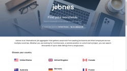 Jobnes job board - Global job aggregator that brings vacancies from multiple sources into one simple search.
