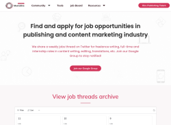 Jobs with Merrative job board - Apply for jobs in publishing, freelance writing and content marketing space