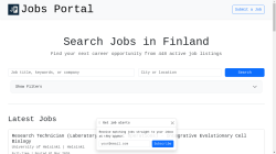 Jobsportal job board - English-speaking jobs for Finland. Most remote jobs can be done also from other European countries.