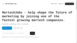 MartechJobs job board - Helps shape the future of marketing by joining one of the fastest growing martech companies
