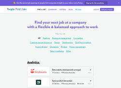 People-First Jobs job board - A job board for companies who put people first.