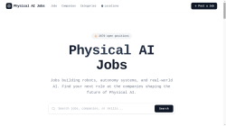 Physical AI Jobs job board - Robotics, Autonomous Systems & Physical AI Jobs Worldwide