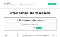 Remote Communications Jobs job board - Find flexible roles in PR and writing