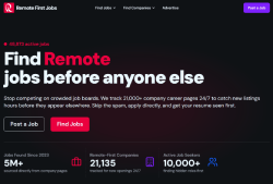 Remote First Jobs job board - Find remote jobs before anyone else