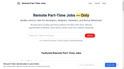 Remote Part-Time Jobs job board - Quality part-time roles for developers, designers, marketers, and tech professionals.