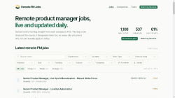 Remote PM Jobs job board - Remote product manager jobs, live and updated daily.