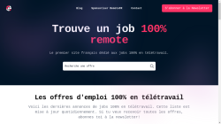 RemoteFR job board - Le premier site français dédié aux jobs 100% en télétravail.