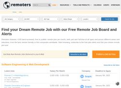 Remoters job board - Remote, Work From Home and Digital Nomad Jobs - Remoters Job Board
