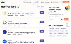 Rise  job board - Rise Jobs - Tech startup jobs, remote jobs hiring now