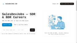 SalesDevJobs job board - SalesDevJobs, SDR & BDR Careers.