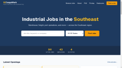 SE Cargo Work job board - Industrial jobs in the Southeast United States  — warehousing, freight, port operations, and more.