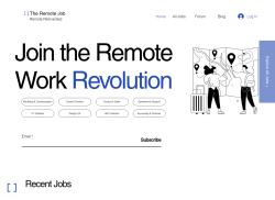 The Remote Job job board - The Remote Job: lifestyle industries