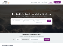 The SaaS Jobs Board job board - The place to find jobs in SaaS. 