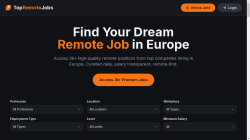 TopRemoteJobs job board - High quality remote jobs in Europe from top companies