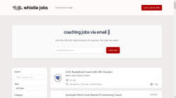Whistle Jobs job board - Sports Coach Job Openings