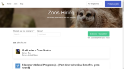 Zoos Hiring job board - Job board dedicated to the zoo industry